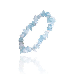 bransoletka na gumce akwamaryn