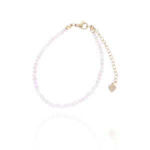 Bransoletka regulowana z kwarcem różowym