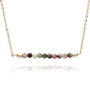 Naszyjnik z kamieniem turmalin kuleczki